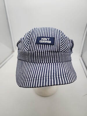 Halloween Train Conductor Engineer Hat for Kids Railroad Certified Striped