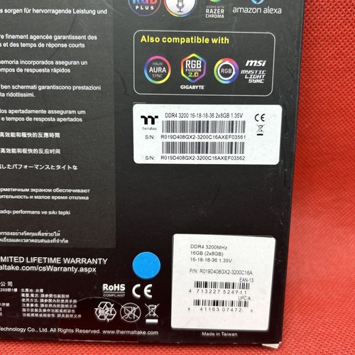 Thermaltake TOUGHRAM Z-ONE RGB memory module 16 GB 2x8 GB DDR4 3200 MHz - Picture 5 of 5