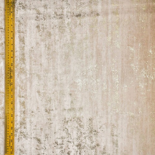 Cream Gold Foil Printed Fabric By The Yard, Printed Textured Velvet Fabric - Picture 6 of 8