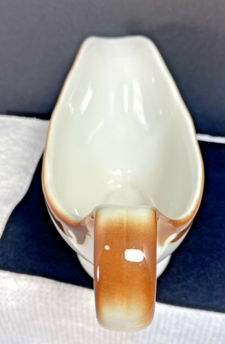 Restaurant Ware Gravy Boat Brown Wave Jackson China Falls Creek , Pa. Vintage - Picture 7 of 15