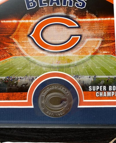 Chicago Bears 11"X9" Photo Frame W/Minted Coin Highland Mint NFL Licensed New - Picture 3 of 5