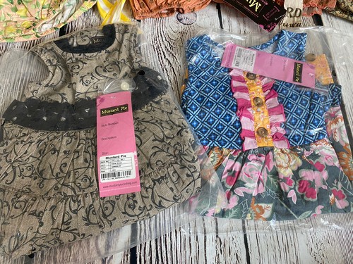 Set Mustard Pie Kleinkind Mädchen Strampler Kleid Outfit 12 Monate, 18 Monate, 2T Sommer 9-teilig - Bild 4 von 5