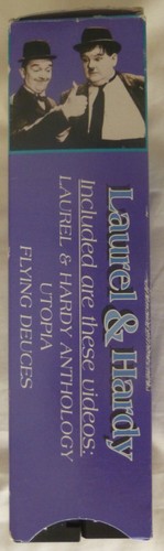 LAUREL & HARDY CLASSICS 2 VHS TAPES ANTHOLOGY UTOPIA FLYING DEUCES 93 MIN 1990 - Picture 3 of 5