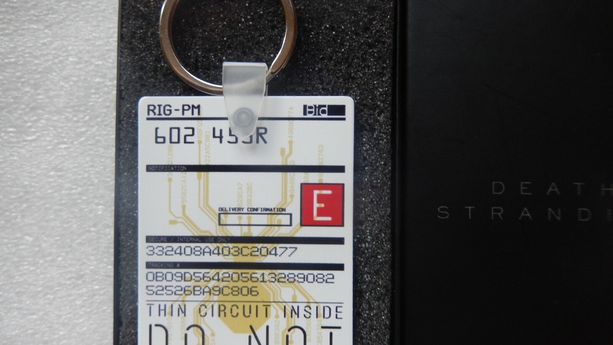 DEATH STRANDING デススト　特典キーホルダー CARGO ID Death Stranding PS4 PROMO Cargo ID Keychain/Keyring