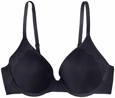 Vanity Fair Beautifully Smooth Secret Lace Underwire Bra 75209 Black ...