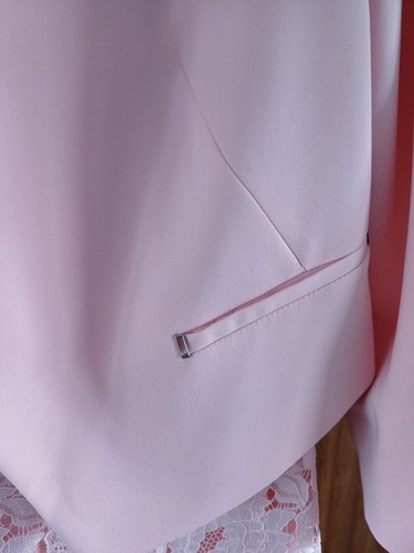 Ladies Pink Lace Occassion Dress With Pink Blazer Jacket Size 14 - Picture 14 of 18