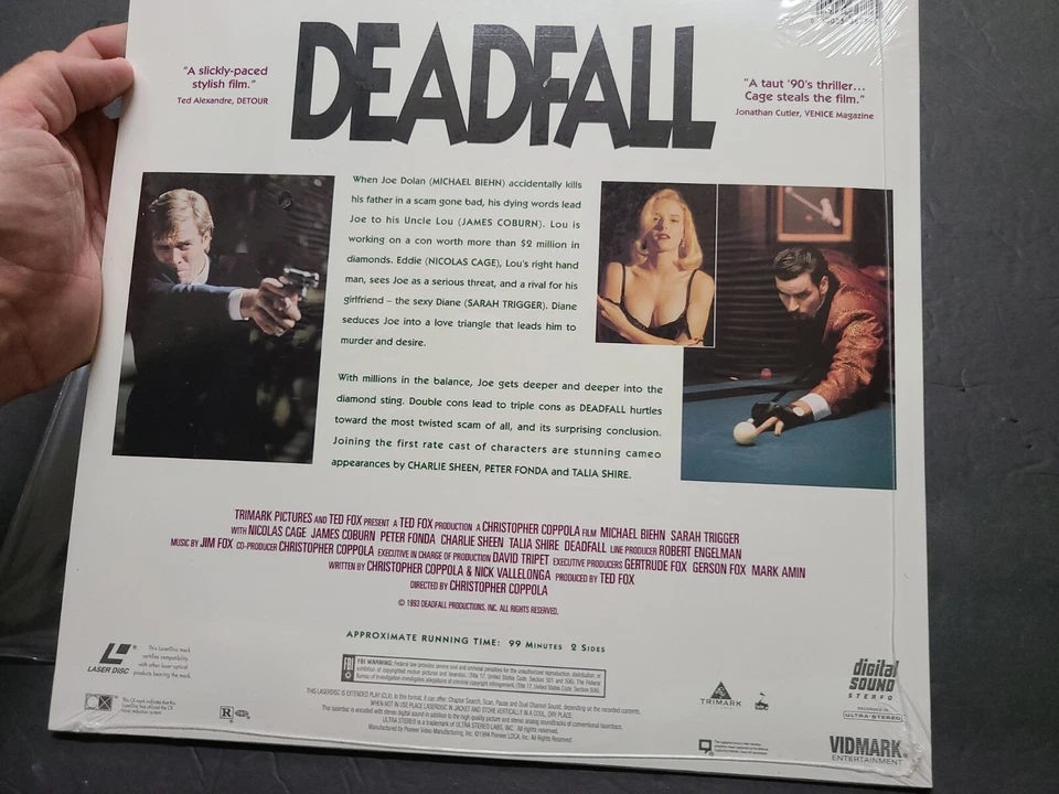 Deadfall NEW SEALED Laserdisc Laser disc Nicolas Cage James Coburn 1994 RARE! - Image 3 of 4