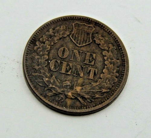 1866 Indian Head Cent Penny- VF  (1487) - Picture 2 of 3