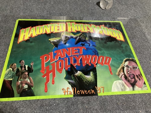 1997 Planet Hollywood Haunted Hollywood Poster 27 x 19 Halloween '97 - Bild 2 von 7