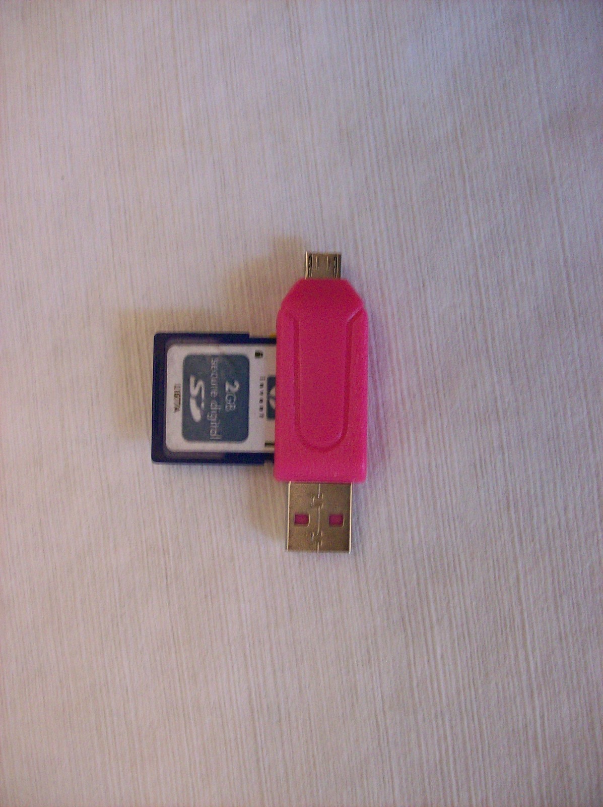 Mini Portable 2-in-1 OTG USB 2.0 Micro SD TF T-Flash Memory Card Reader Black TW