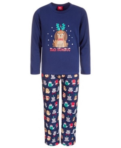 Family Pajamas Kids Matching 2 Pieces Bah Humbug Pajama Set - Picture 3 of 6