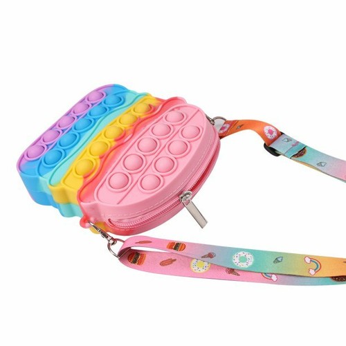 Pop-On-it Hamburger Crossbody Bag Push Bubble Fidget Sensory Relief Stress Toy - Bild 26 von 32