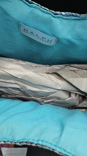 Ralph Lauren Beach Bag Purse Blue & beige Striped with Scarf brand New With Tag - Picture 4 of 7