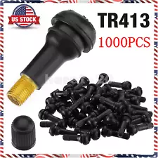 1000pcs TR 413 Snap-In Tire Valve Stems Short Rubber Universal For Most Cars