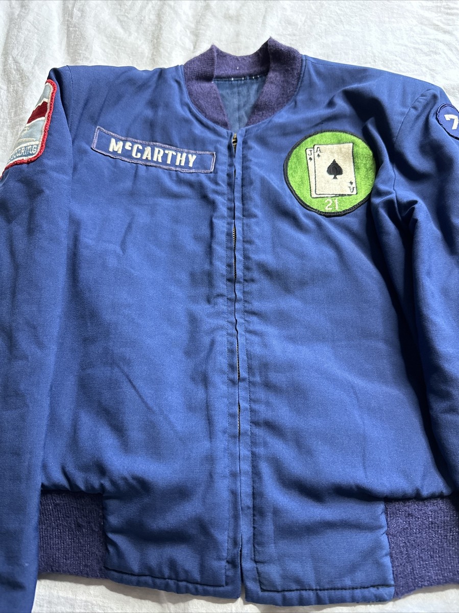 Vtg USAF Cadet A Jacket 70s Sz 40 Air Force Blue Patches