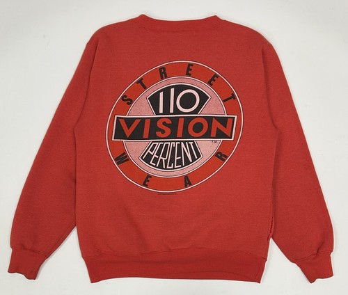 Vintage Vision Street Wear 110 Percent Skateboarding Skateboard Crewneck Small - Picture 18 of 24