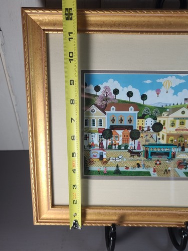 Jane Wooster Scott Carefree Days Custom Framed Art Winter Americana Primitive - Picture 2 of 3