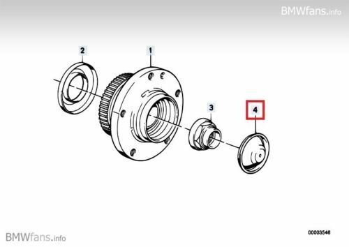 New BMW E30 E36 E46 E28 E34 E38 Front Wheel Hub Dust Cover 31206777789 - Picture 2 of 2