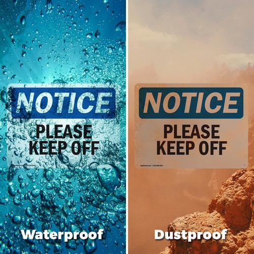 (2er Pack) Please Keep Off OSHA Hinweis Schild Aufkleber Metall Kunststoff - Bild 6 von 21