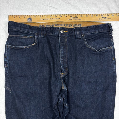 Duluth Trading Ballroom Double Flex Jeans Mens 40x30 Dark Blue Denim Relaxed Fit - Picture 14 of 15