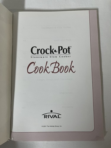 Vintage Rival Crock Pot Cookbook Stoneware Slow Cooker 2001 Booklet Retro Recipe - Picture 3 of 7