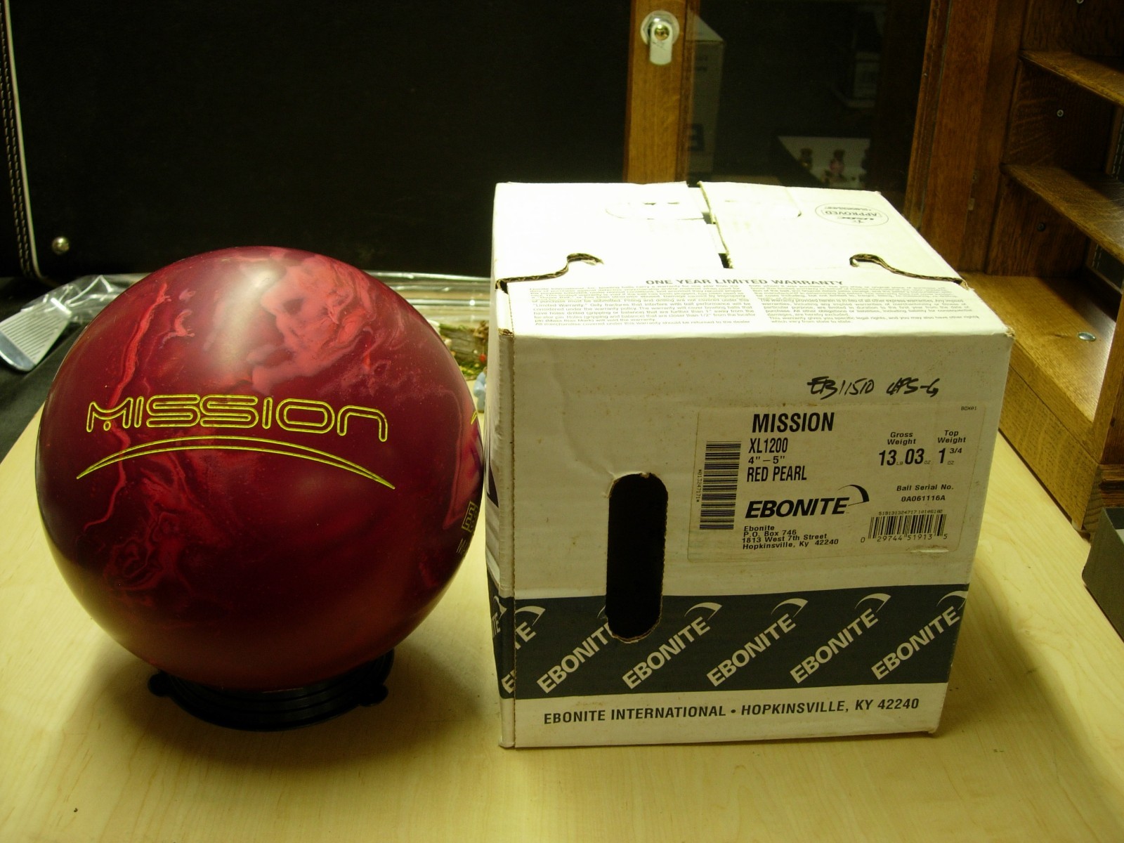 = 13oz TW 1-3 4 PIN 4-5 NIB Bowling Ball 2010 Ebonite Mission 0A061116A = 13oz TW 1-3 4 PIN 4-5 NIB Bowling Ball 2010 Ebonite Mission 0A061116A