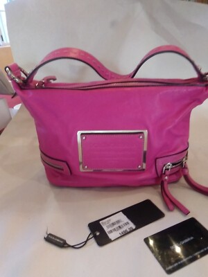 1450$ DOLCE & GABBANA Pink Hobo Bottom Zip Compartment