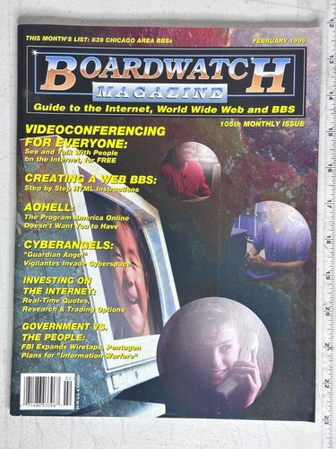 1996 Boardwatch Magazine Vintage BBS ISP Netscape AOL Internet Computer History - Imagen 2 de 43