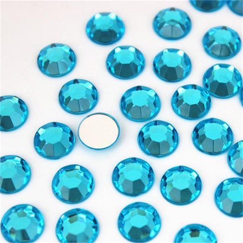 Round Bead 100pcs Crystal AB Rhinestone Flatback Acrylic Scrapbook Craft Beads - Picture 27 of 36
