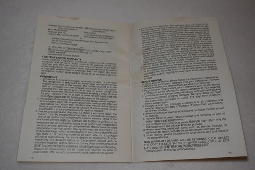 Model Rectifier Corporation Vintage Grand Prix 3 Channel R/C Systems Manual - Picture 5 of 8