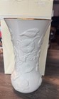 Vintage Lenox Floral Meadow Vase Floral Porcelain Embossed Flowers Gold Trim