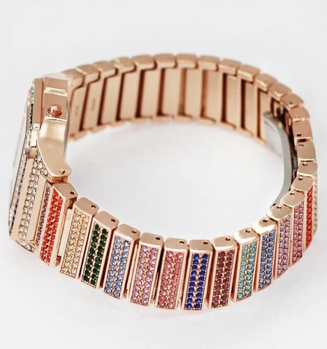 Reloj de pulsera digital deportivo estilo retro con banda de metal cristales moda para hombre y mujer - Imagen 20 de 26