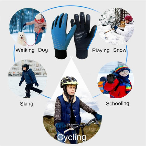 Gloves Winter Kids Warm Touch Screen Running Liner Sports Ski Snow Snowboarding - Picture 10 of 35