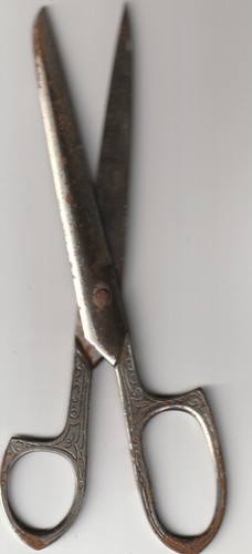 1920s Vintage Eversharp Forged Steel Scissors With Ornate Handles 8” U.S.A. - Picture 6 of 6