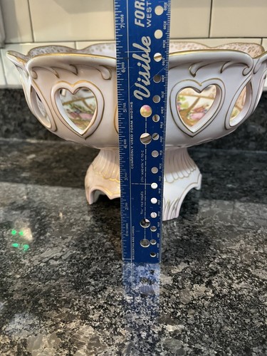 ROYAL VIENNA Antique Austria Victorian Pierced Porcelain Footed Bowl/Centerpiece - Picture 5 of 6