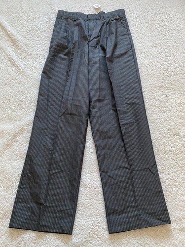 Van Heusen Boy Straight Striped Pants Dark Gray Size 18 - Picture 1 of 11