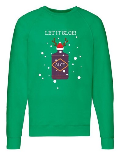 Merch Kingdom Merch Kingdom Let It Sloe Christmas Novelty Sweatshirt - Picture 5 of 6