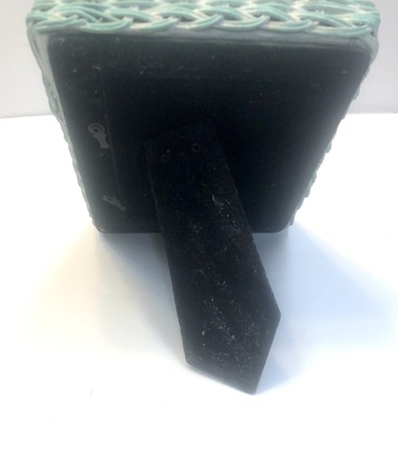 Bilderrahmen aus Korbgeflecht, blau Shabby Chic, Boho, MCM Coastal 80’s Photo Vintage - Bild 6 von 12