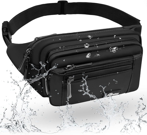 Marsupio Uomo Donna Impermeabile Marsupio Sportivo Con 5 Tasche, Marsupio Lavoro - Foto 9 di 12