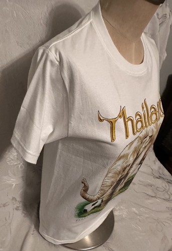 Saffar Baumwolle Thailand T-Shirt The Elephant Kingdom Playing Soccer Herren Medium - Bild 5 von 5