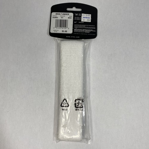 Nike 2005 Swoosh White Headband Adult Unisex - Picture 3 of 6