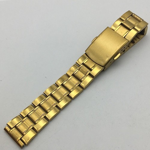 Watch Bracelet Flat Steel Belt Double Click Folding Buckle Stainless Steel - Picture 2 of 10