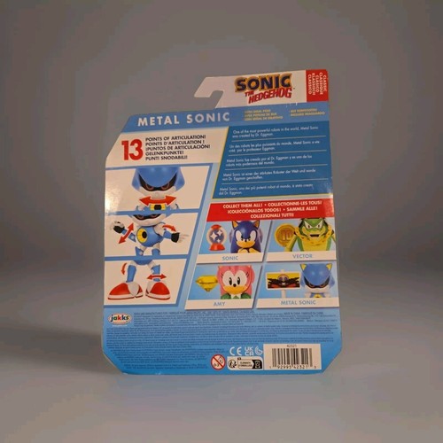 Sonic The Hedgehog Classic Metal Sonic With Goal Post 4" Action Figure Jakks - Picture 2 of 2