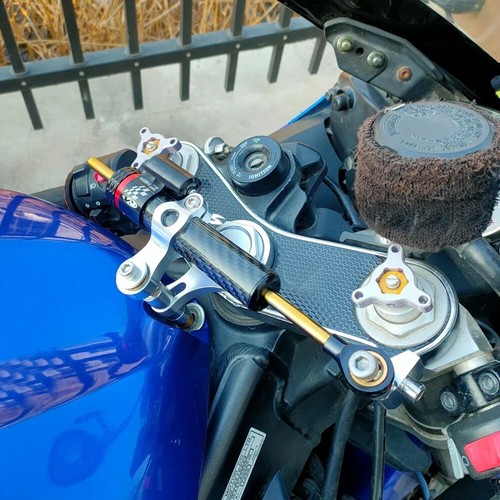 Steering Damper Stabilizer Bracket For YAMAHA YZFR1 2002-2018 YZFR6 2006-2020 - Picture 5 of 16