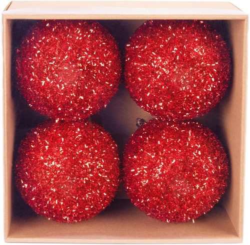 Weihnachtskugeln Set Christbaumkugeln Kunststoff 4 Glitzer Weihnachtsbaumkugeln - Bild 38 von 68