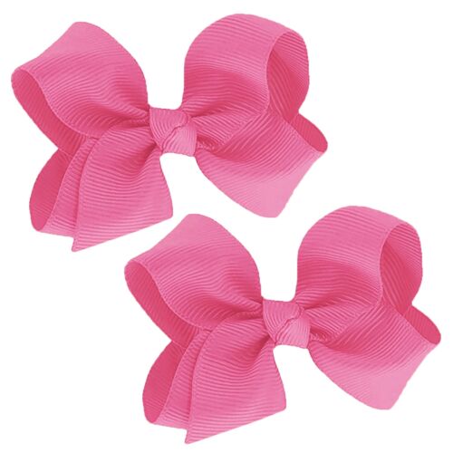 WD2U Baby Girls Set of 2 Small Grosgrain 3" Pigtail Hair Bows Alligator Clips - Picture 27 of 62