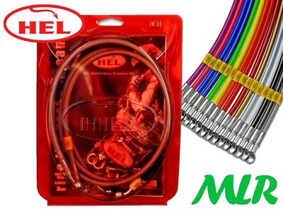HEL STAINLESS STEEL BRAIDED BRAKE LINES HOSES HONDA CIVIC EK9 EK4 VTI RED Y2533
