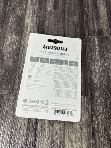 Samsung 128gb 3.1 Flash Drive 300MB/S Bar Plus Black New Sealed External Drive - Picture 2 of 2