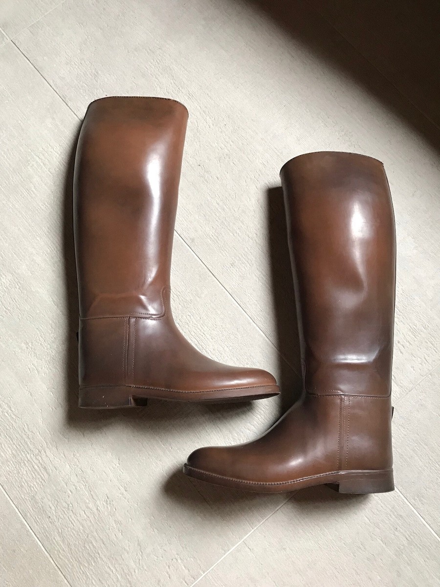 Aigle Brown Rubber 19 Equestrian Riding Boots Made in France Size