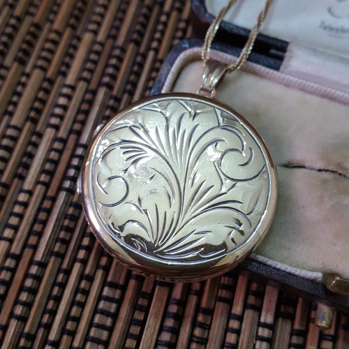 Vintage 925 Sterling Silver Necklace, Gold Plated Retro Locket, Excalibur 1972 - Picture 6 of 8